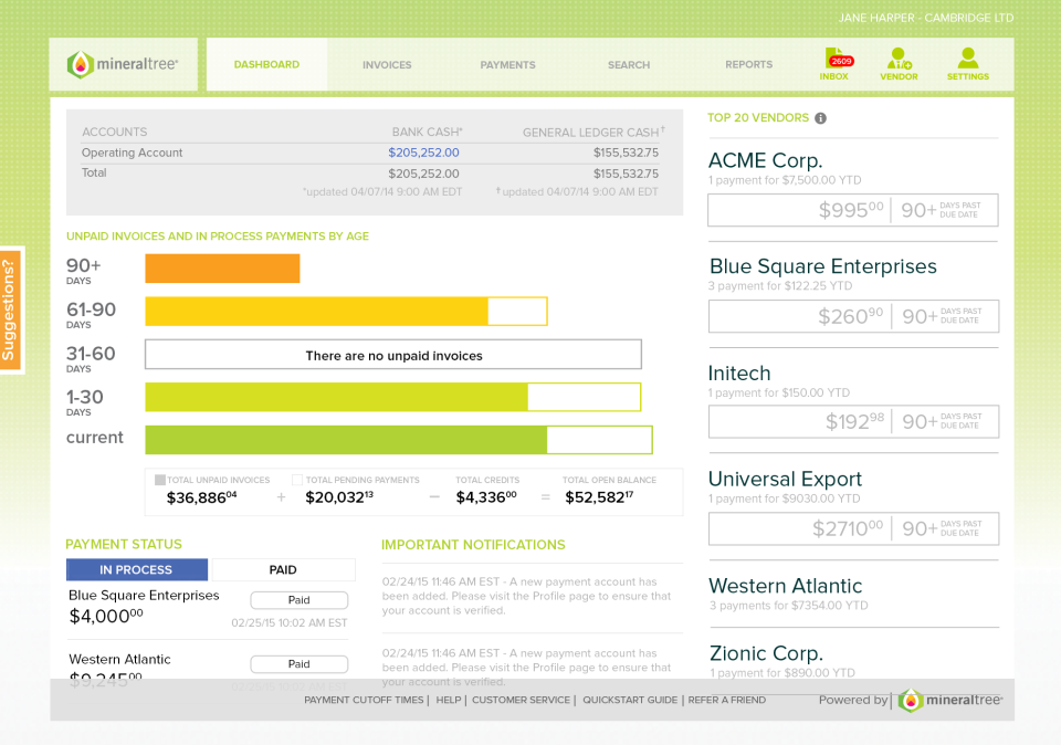MineralTree Invoice-to-Pay Software - 2