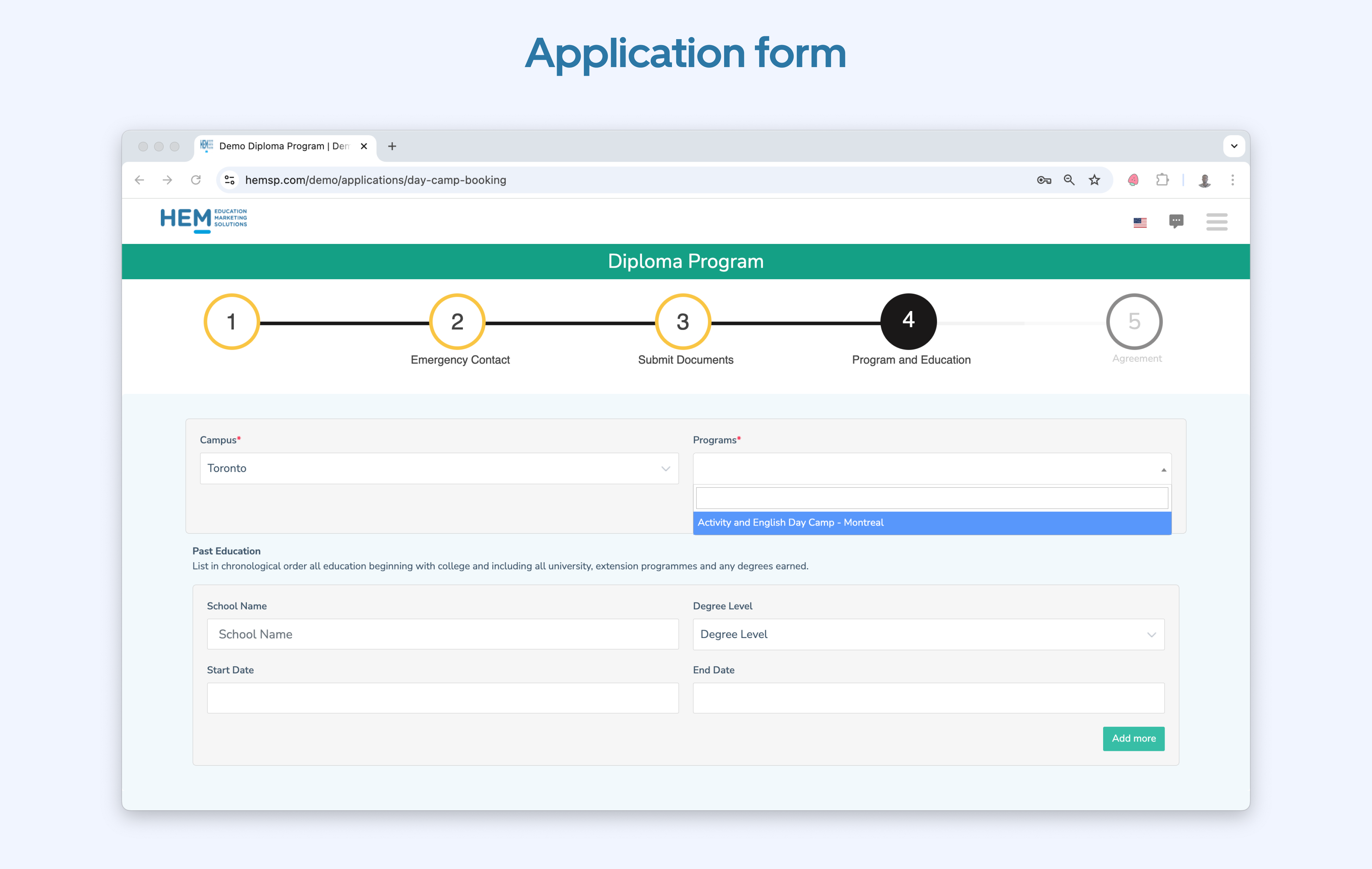 Student Application Portal Logiciel - 1