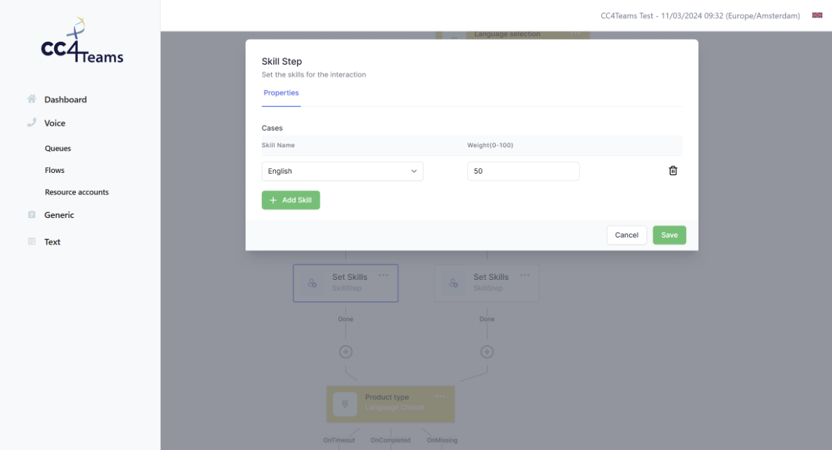 CC4Teams screenshot: CC4Teams skill step