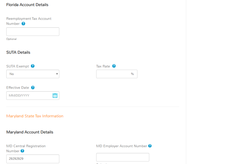 UZIO Software - UZIO tax details