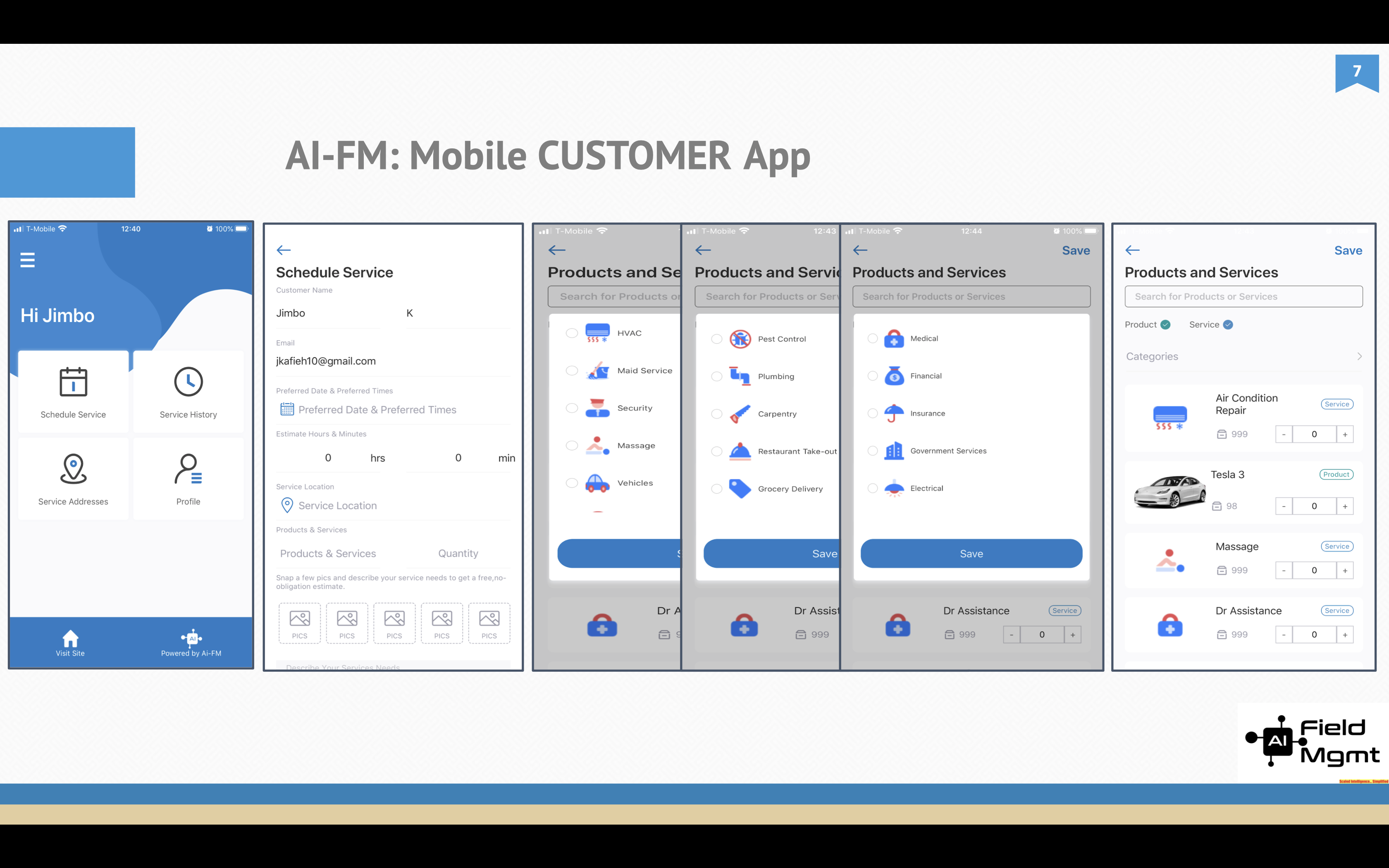 AI Field Management Software - CUSTOMER App with your Custom Products/Services