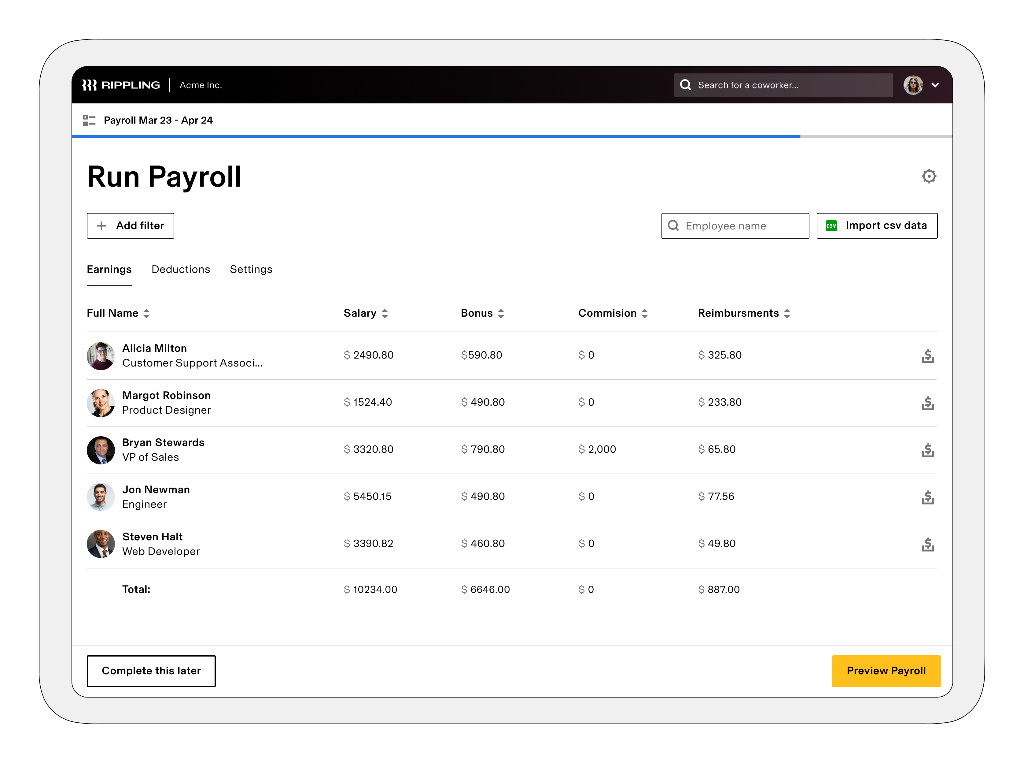 Rippling Software - Rippling Payroll: Run payroll in 90 seconds. Pay employees and contractors anywhere. File your taxes automatically.