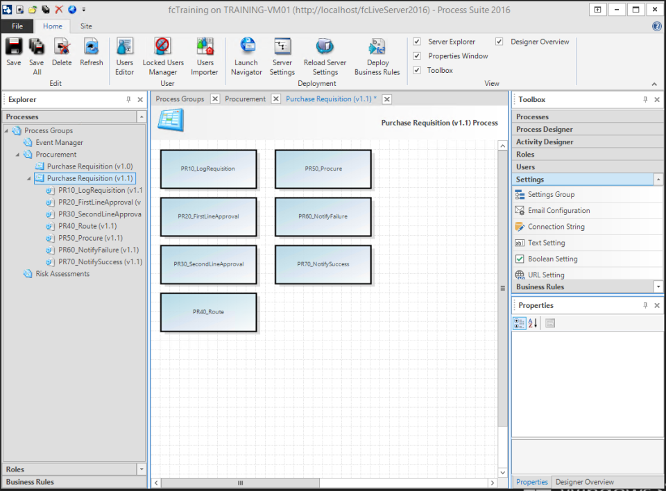 FlowCentric Processware screenshot: FlowCentric Processware purchase requisition