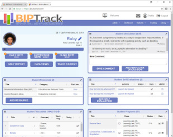 BIPTrack screenshot: BIPTrack candidate profile