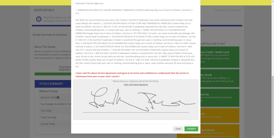 Collect electronic signatures