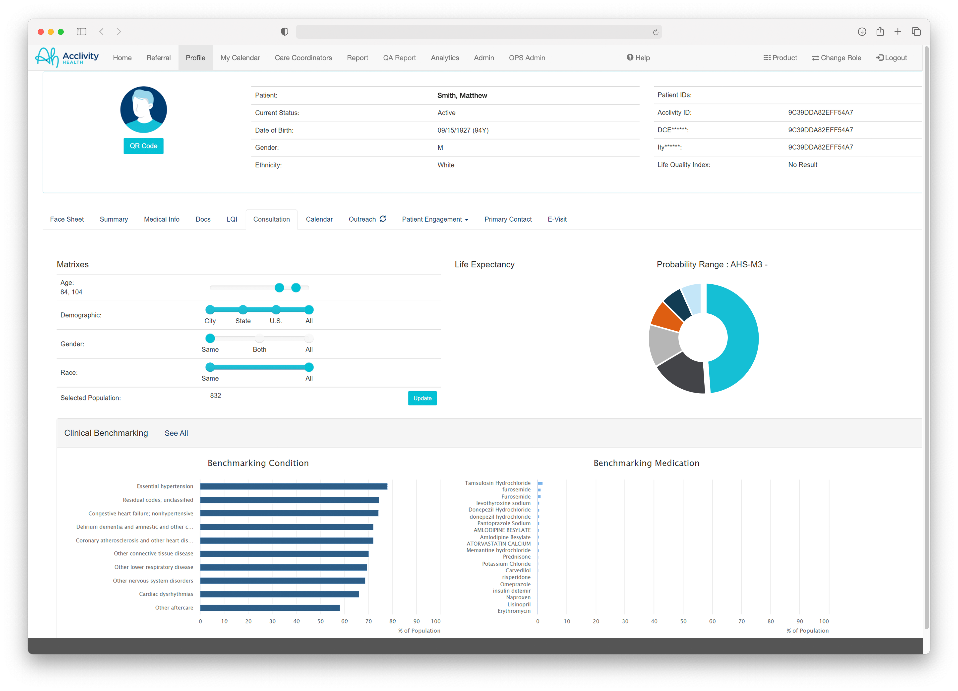 Acclivity screenshot: Propensity Scoring