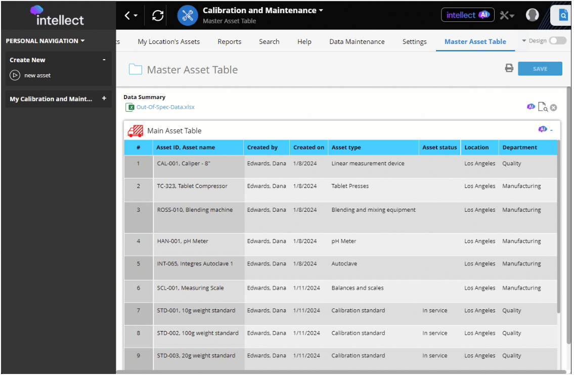 Intellect QMS AI Software - Intellect QMS calibration and maintenance - thumbnail
