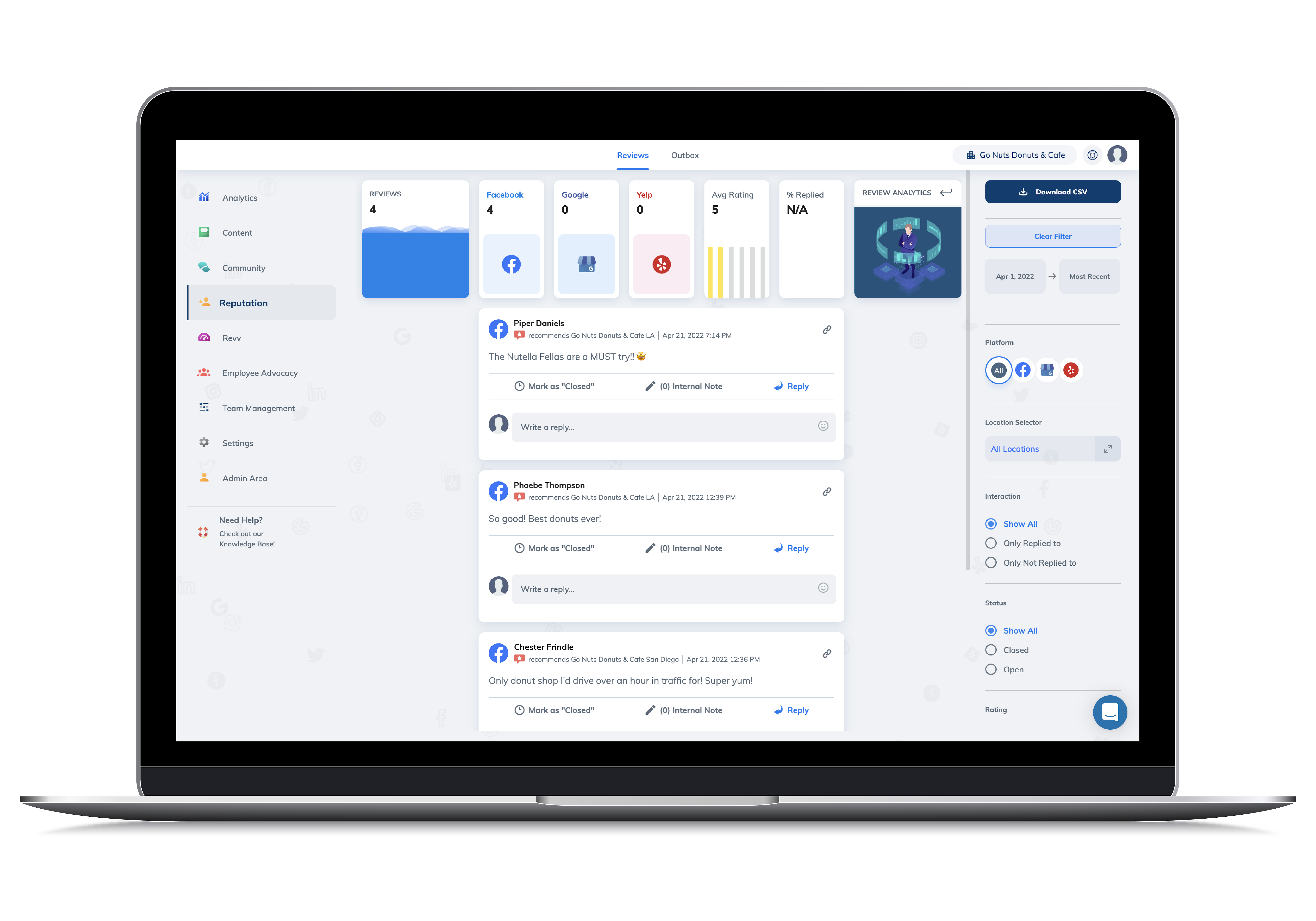 Rallio Software - Monitor and respond to online reviews across your entire brand for all platforms.