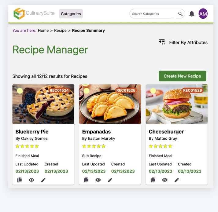 CulinarySuite screenshot: CulinarySuite recipe manager