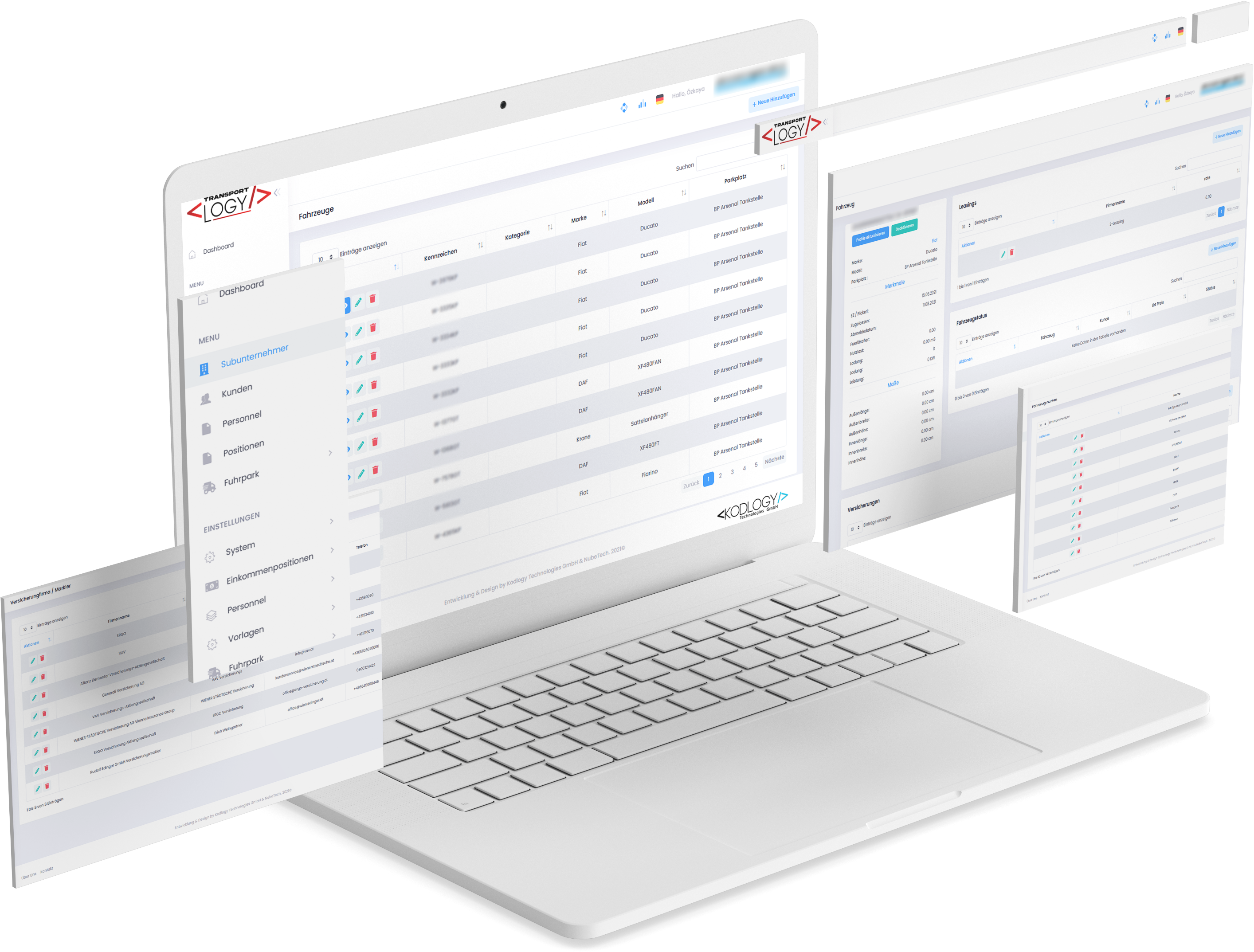 Transportlogy TMS Software screenshot: Transportlogy dashboard