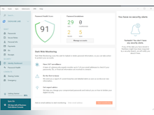 Dashlane for Business Software - Identity Dashboard shows how secure you are, and alerts you when your passwords are compromised.