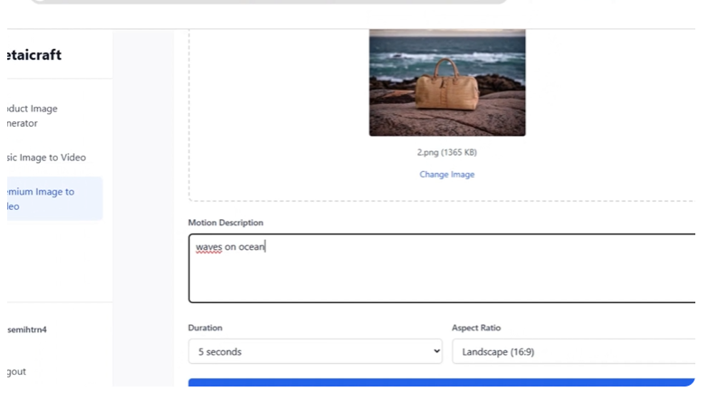 Getaicraft screenshot: Getaicraft video background changer