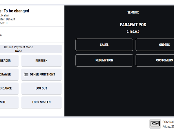 Parafait Software - Dashboard