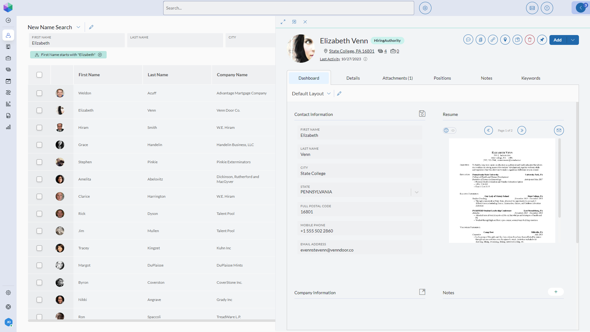 PCRecruiter Software - 2