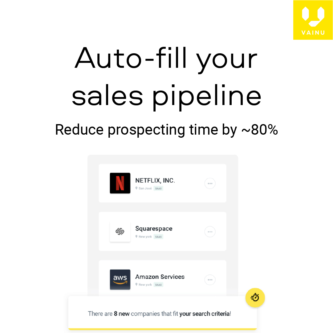 Vainu  screenshot: Auto-fill your sales pipeline