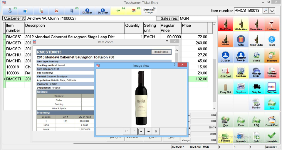 Rapid Bev POS screenshot