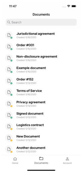 .ID stored documents