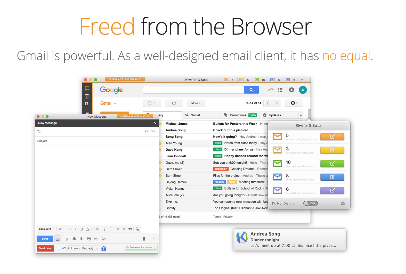 Kiwi for Gmail Software - Freed From The Web Browser