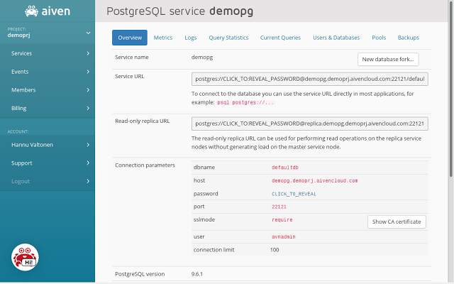 Aiven for PostgreSQL Logiciel - 3