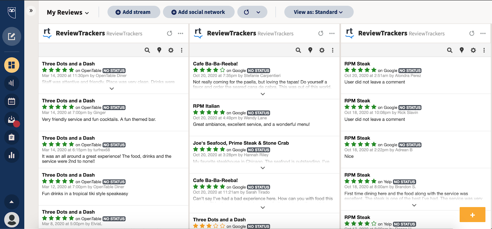 The ReviewTrackers & Hootsuite integration allows you to reap the benefits of pairing social media and reviews to drive engagement and increase customer acquisition and conversions.