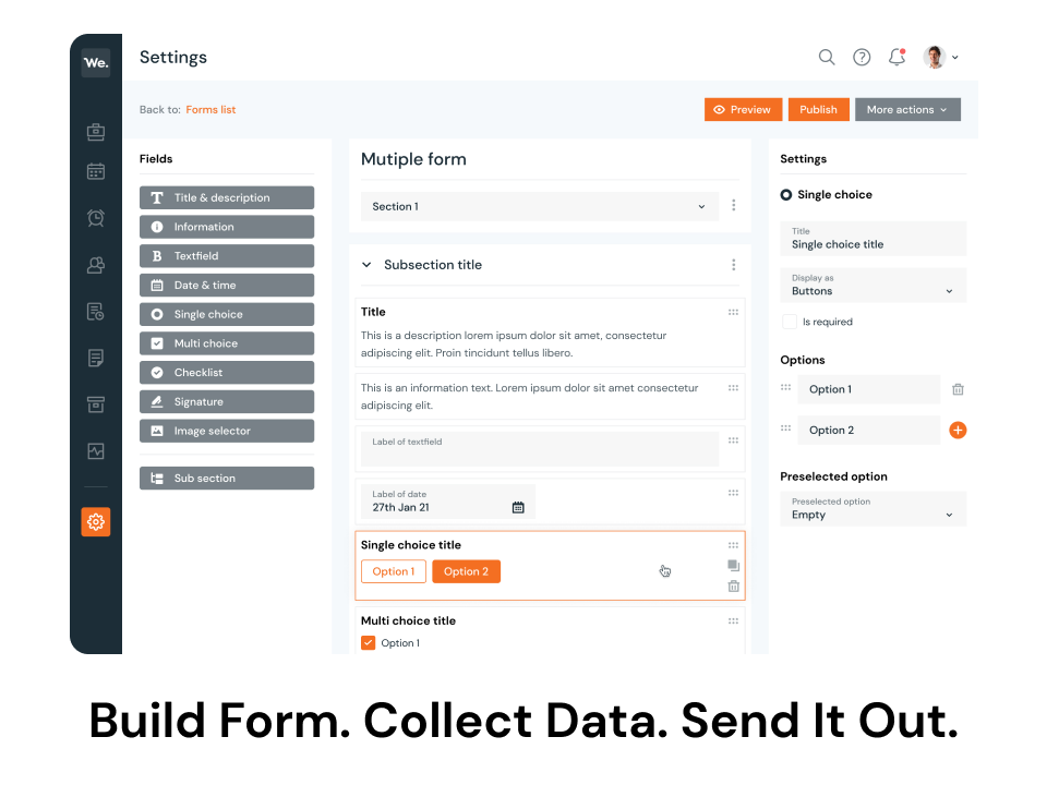Workever Software - Workever form building