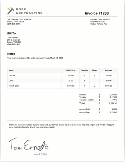 Invoicing
