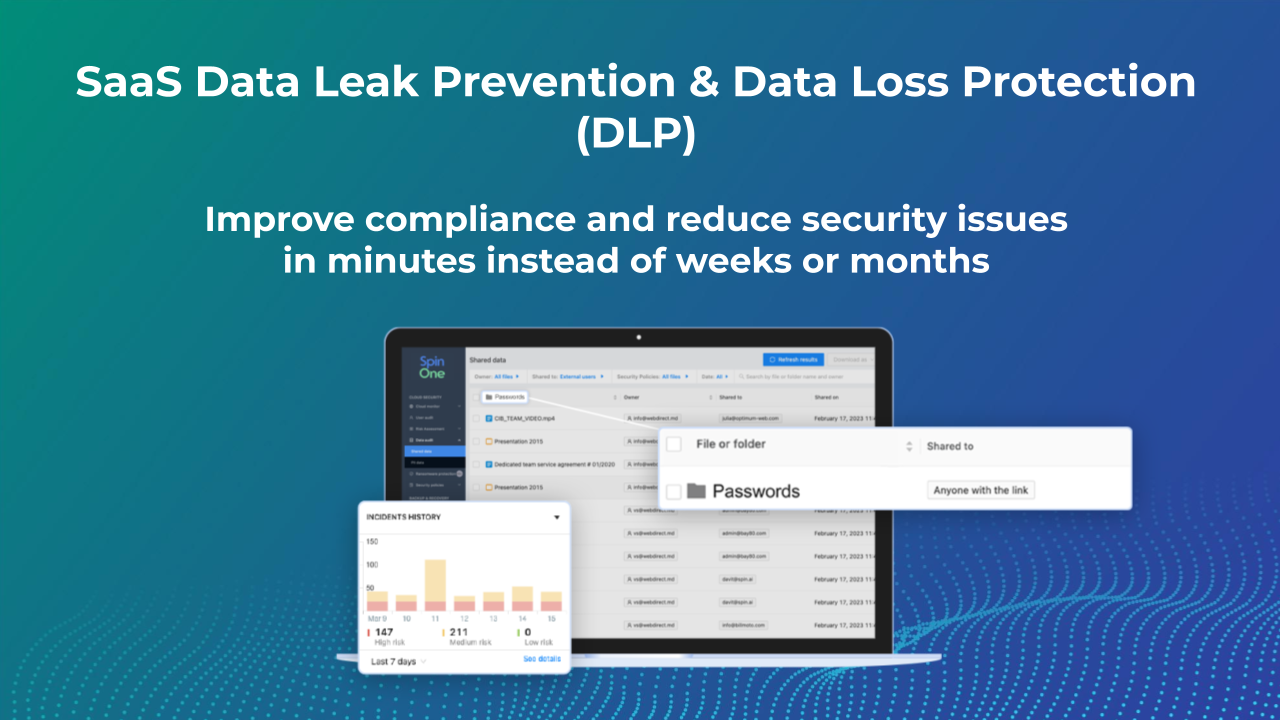 SaaS Data Leak Prevention & Data Loss Protection (DLP)