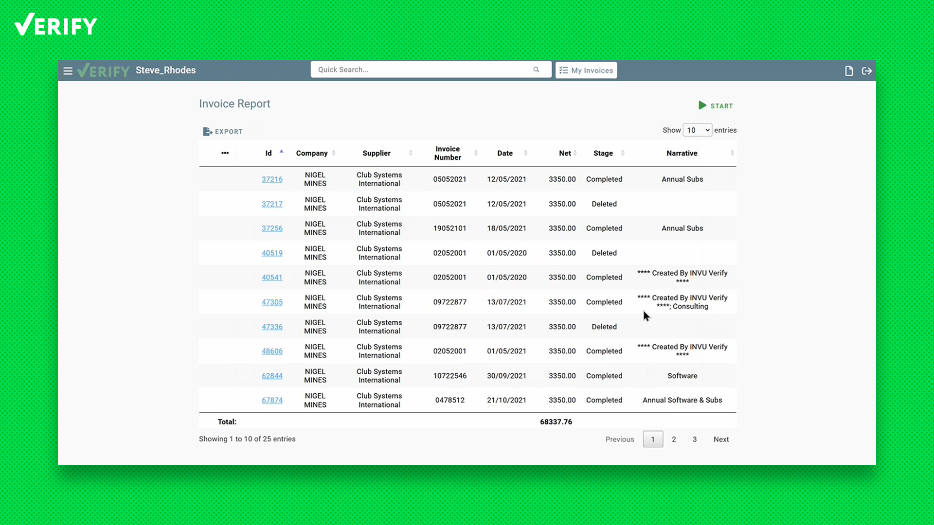 Agilico Verify's fully customisable reporting allows you to run reports on a myriad of settings. You can pick and choose the data fields in a report and it can be exported to Microsoft Excel for further insights.
