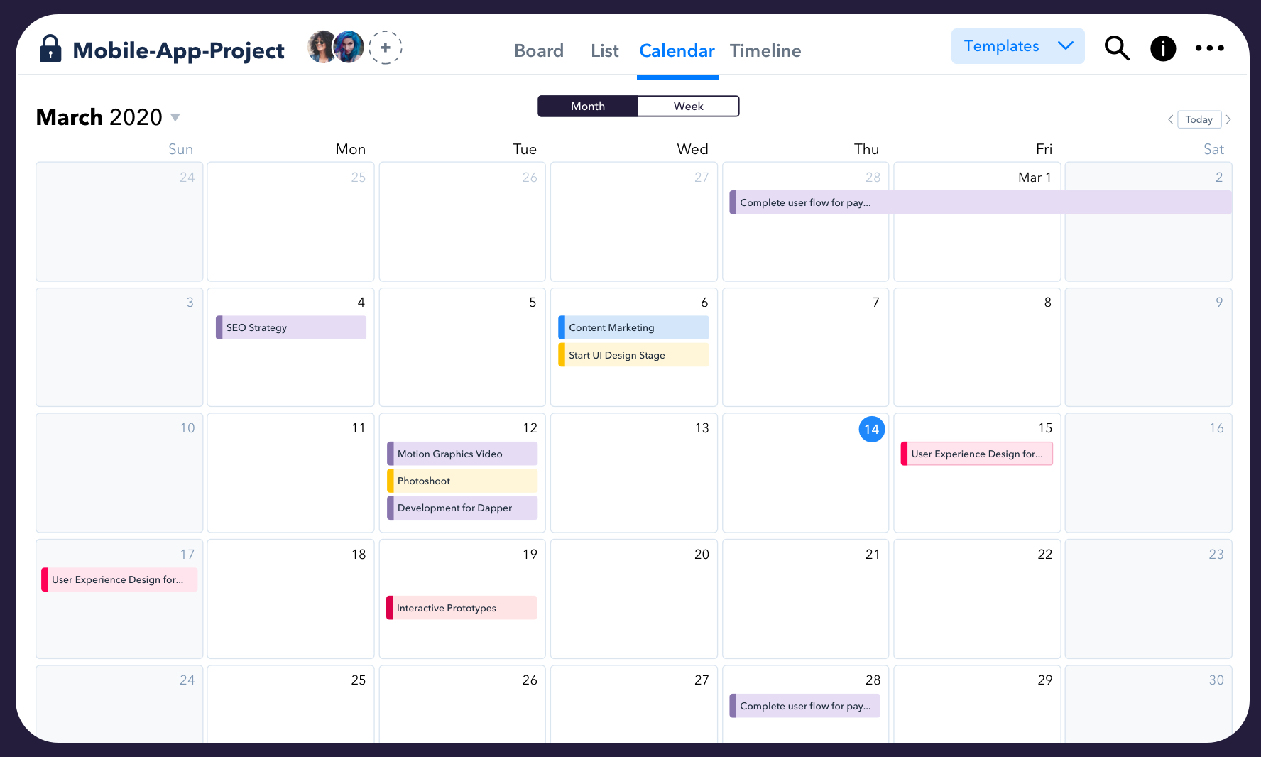 Stay organized and on schedule with HeyCollab's Calendar View. See tasks, deadlines, and team availability at a glance for efficient planning.