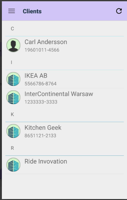LEX247 screenshot: LEX247 client information