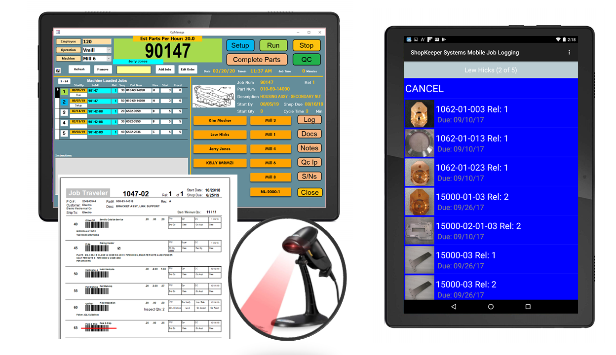 ShopKeeper Job Control Software - Shop-floor barcode and mobile data collection