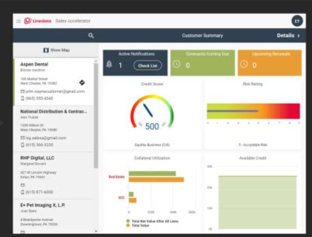 Linedata Capitalstream screenshot: Linedata Capitalstream customer summary