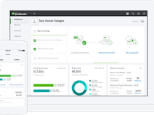 Quickbooks Online Software - From the dashboard users can view reports on key metrics and carry out key tasks