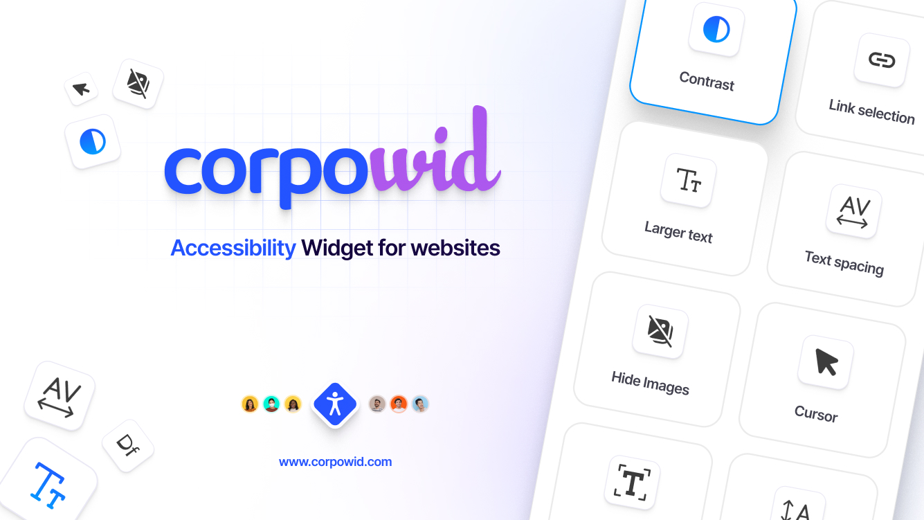 Corpowid Digital Accessibility widget for websites - widget  view