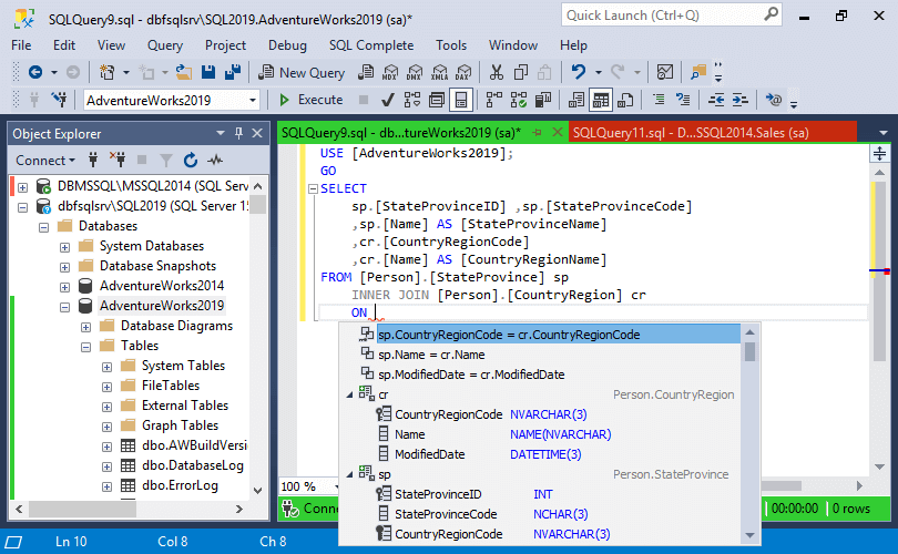 SQL Complete Software - SQL Complete Code Completion feature