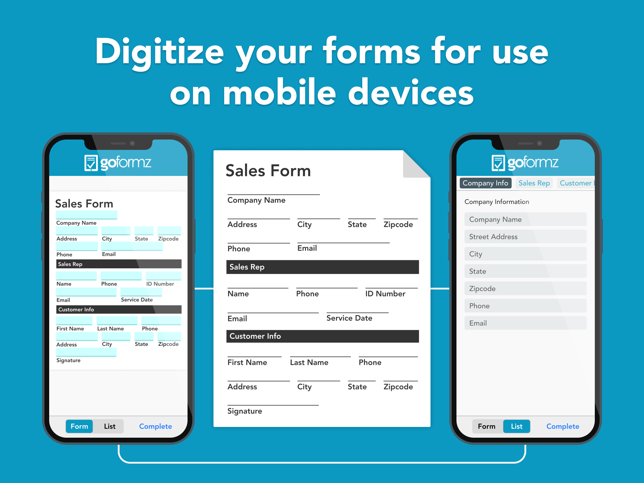 GoFormz Software - Digitize your forms for use on mobile devices and take them on the go with you.