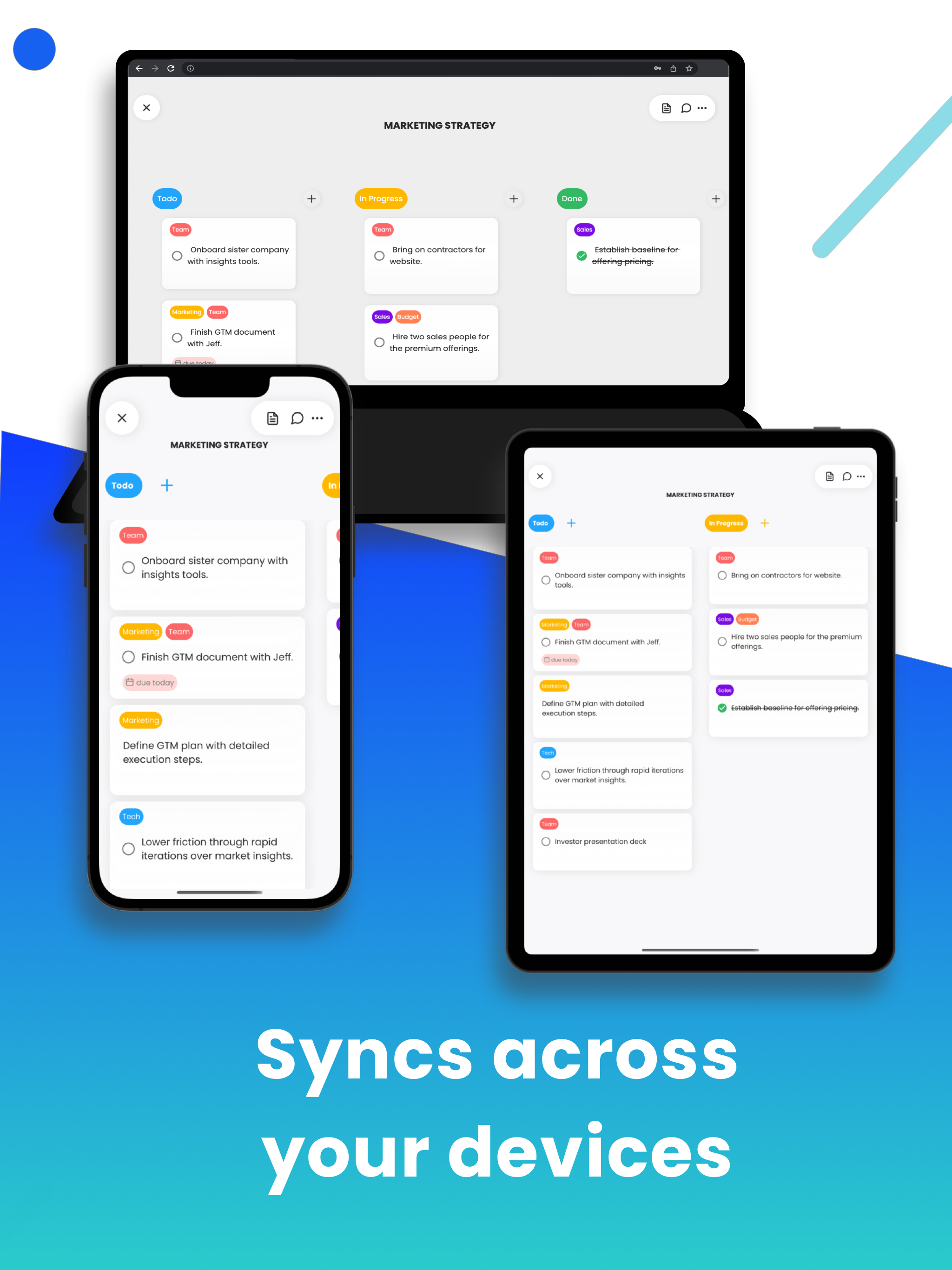 Syncs across your devices