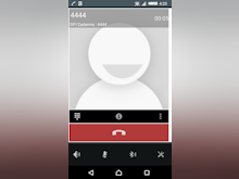 Zadarma Software - Zadarma SIP mobile app showing a demo call in progress on a compatible Android smartphone