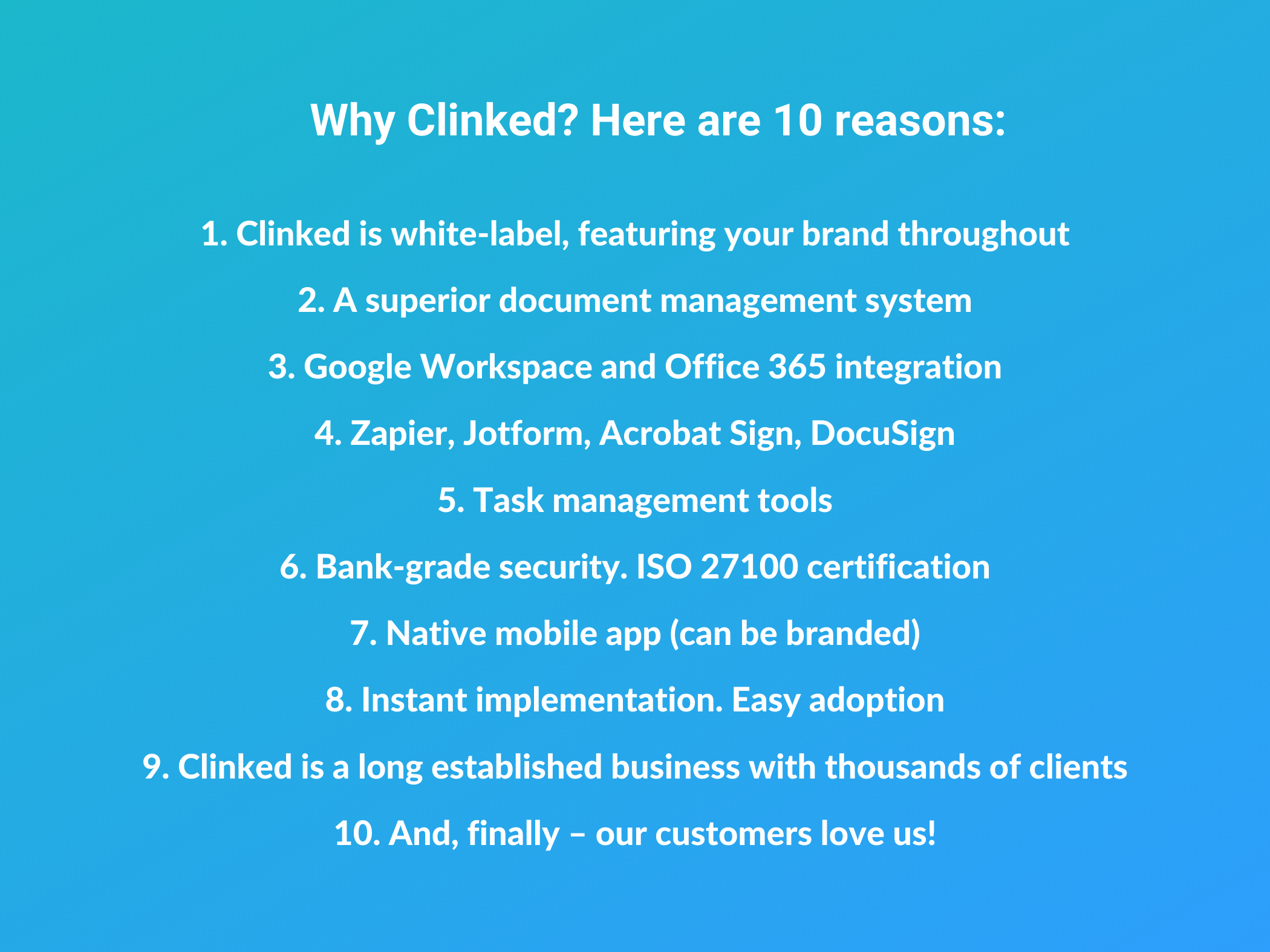 Clinked Software - What makes Clinked stand out from its competition?