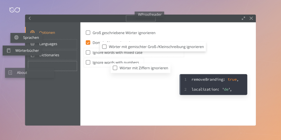 Localized user interface