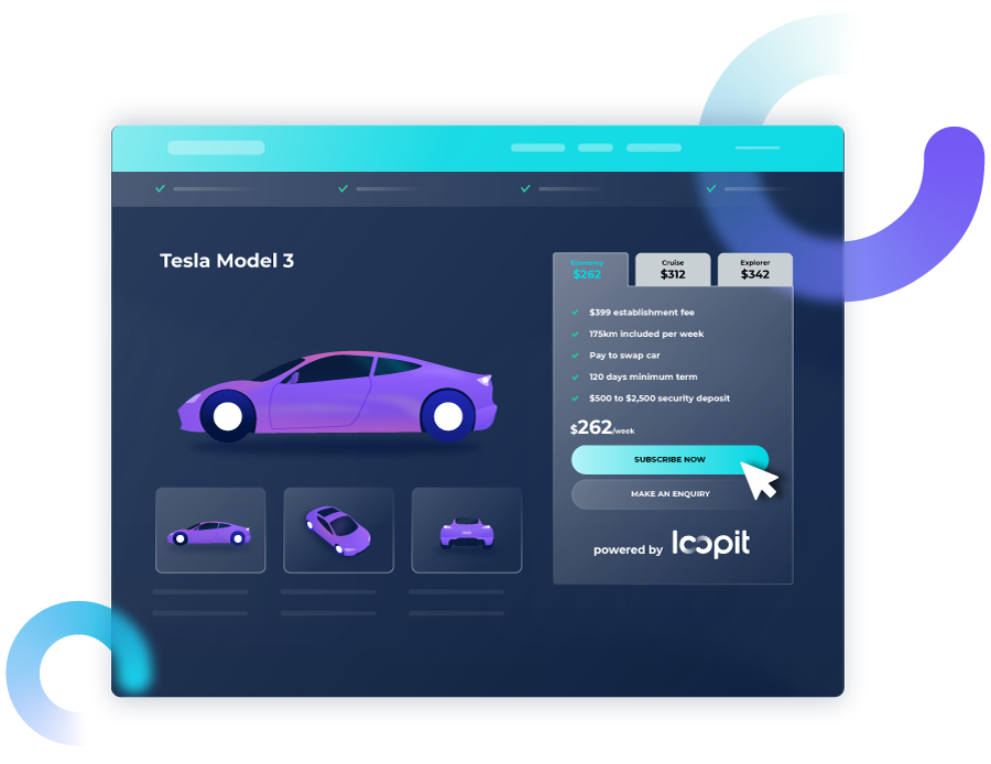 Loopit Car Subscription Point of Sale