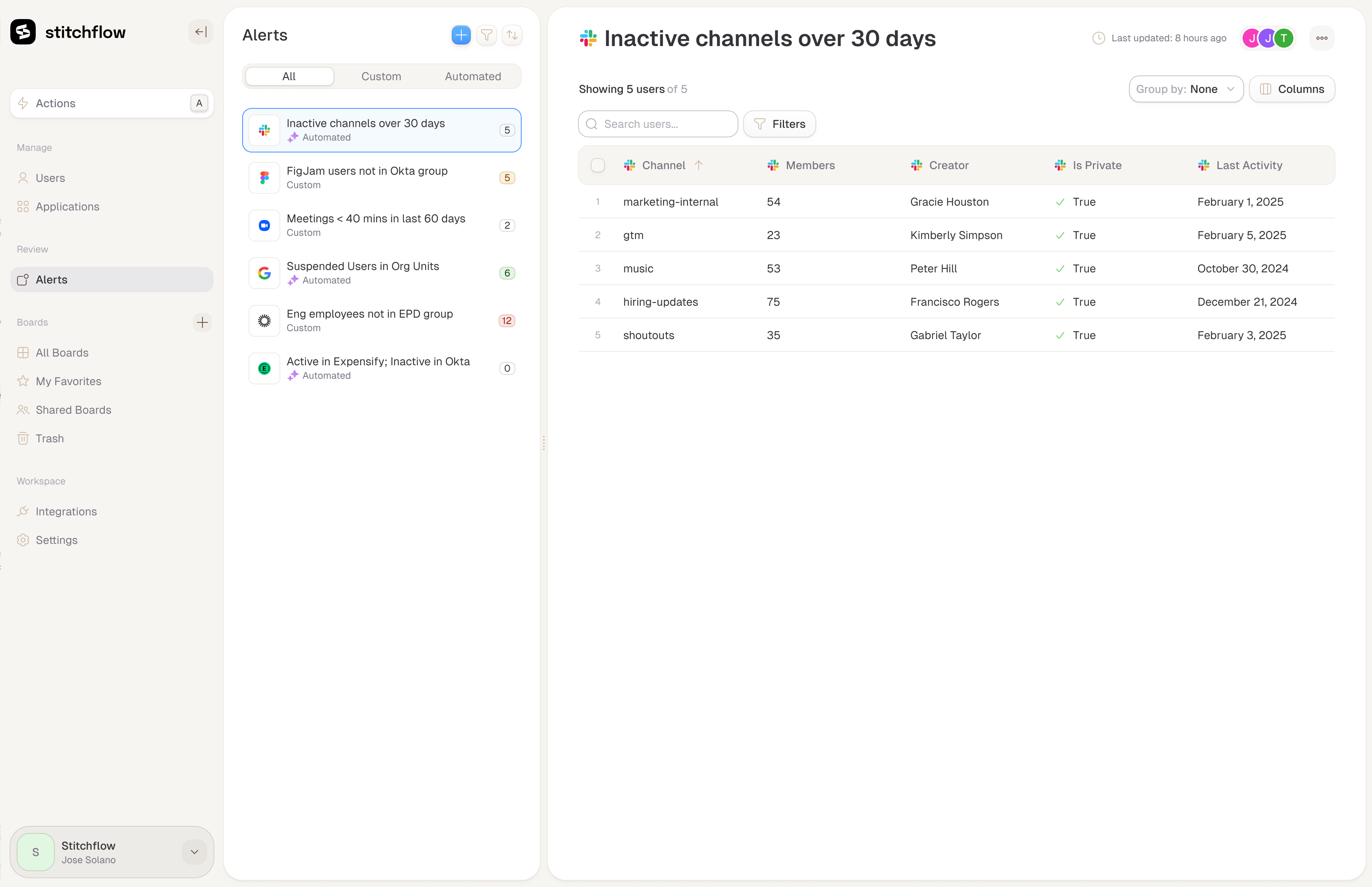 Stitchflow screenshot