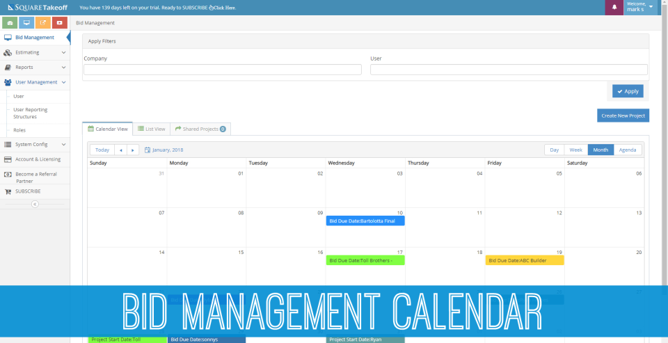 Square Takeoff Software - Bid Management