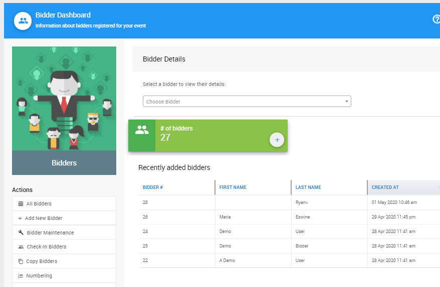 Auctria Software - Auctria record bids & purchases