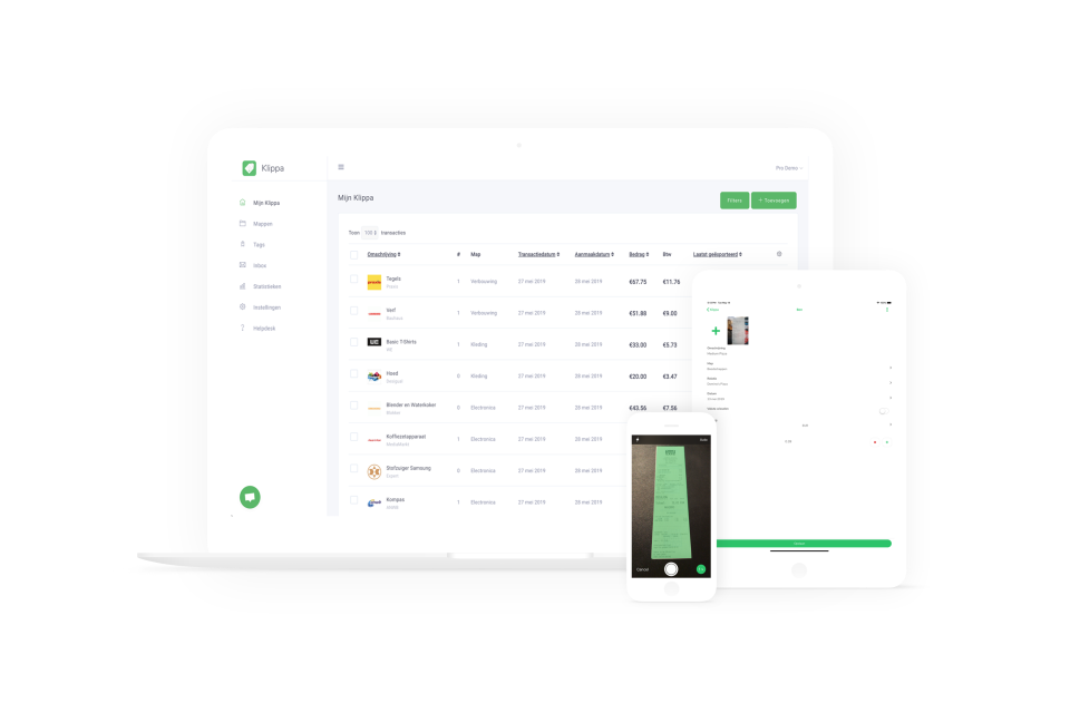 Klippa Software - Klippa admin dashboard