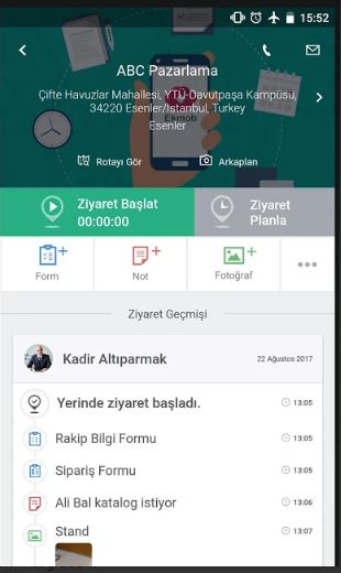 Ekmob screenshot: Ekmob activities management screen