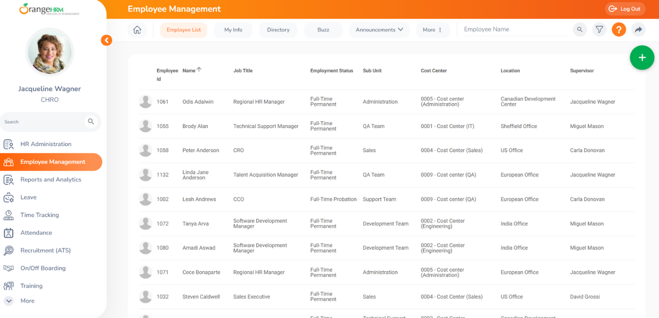 OrangeHRM Software - 6