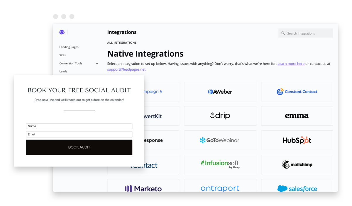 Leadpages Software - Native Integrations
