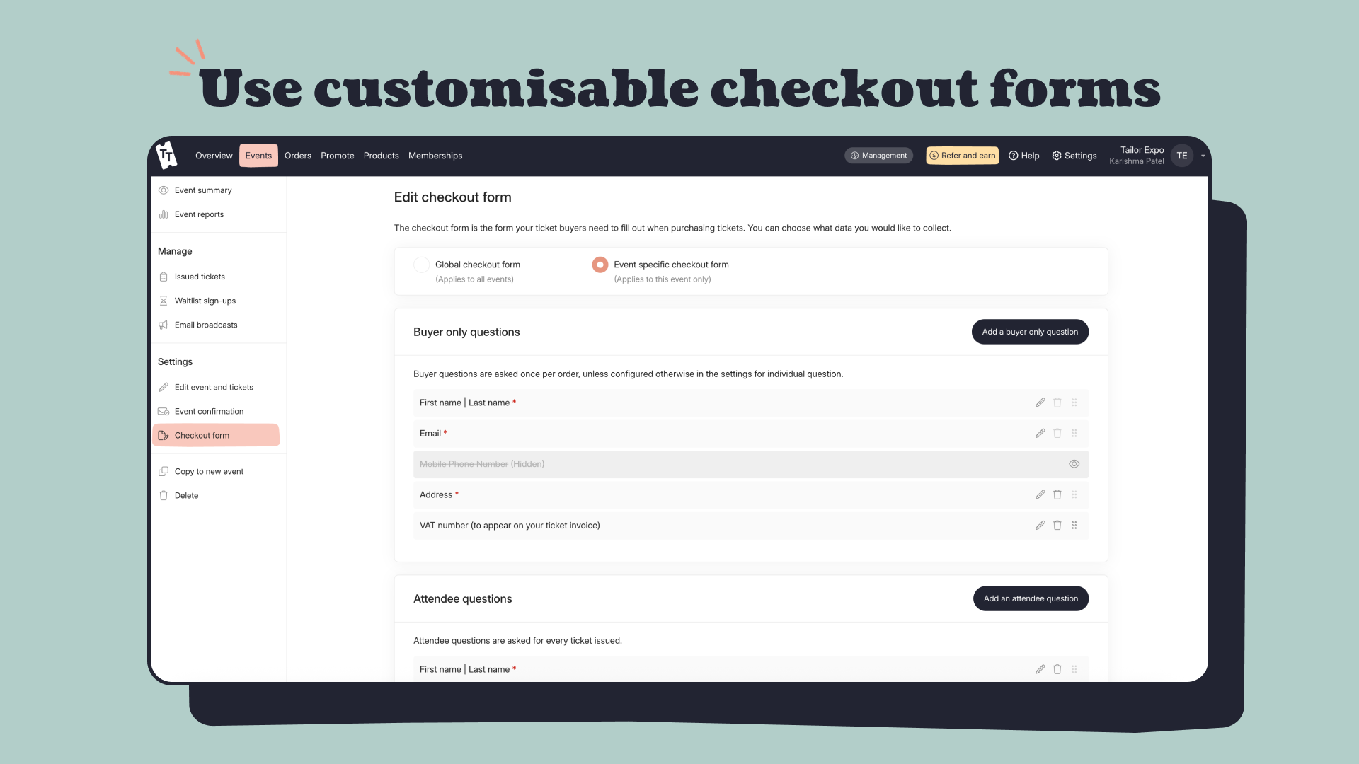 Ticket Tailor Software - 3