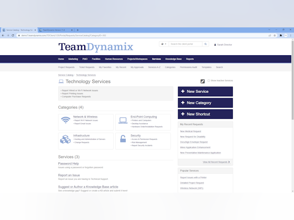 TeamDynamix Software - Stellar Self-Service Portal and Knowledge Base
